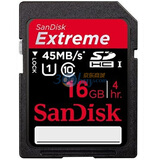 SanDisk�����ϣ�16GB Extreme ������SDHC�洢����class10��45MB/S