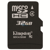 ��ʿ�٣�Kingston��32GB Class4 TF(Micro SD)�洢����SDC4/32GBSP��