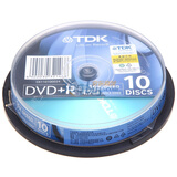 TDK DVD+R 16�� 4.7GB ����ϵ�� ��ɫ 10ƬͰװ ��¼��