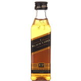 尊尼获加（Johnnie Walker）洋酒 黑方 黑牌 12年 调配型 苏格兰 威士忌 50ml（无盒）