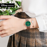 迪士尼（Disney）女士手表女学生简约文艺森系韩版小众石英表小表盘复古腕表孔雀绿 MK-11259GN