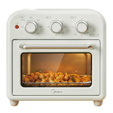 美的（Midea）多功能家用电烤箱空气炸锅一体机 高效脱脂/可视化/循环热风免翻面 15L浅杏色PT1510