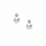 MIKIMOTO Akoya海水珍珠钻石简约女士耳环耳钉送女友礼物520 PE-1688PK