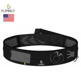 Flipbelt 美国飞比特运动跑步腰包多功能户外腰带男女士健身马拉松装备隐形手机包 魔术贴拉链款 黑色