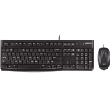 羅技（Logitech）MK120 鍵鼠套裝 有線鍵鼠套裝 辦公鍵鼠套裝 電腦鍵盤 USB即插即用 全尺寸 黑色