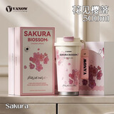 Vanow纯钛咖啡杯女生高颜值双饮吸管保温杯高档便携车载水杯子户外