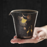 苏氏陶瓷（SUSHI CERAMICS）茶具套组 银斑金枝玉叶粗陶功夫茶杯茶壶三才盖碗大套礼盒装