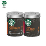 星巴克（Starbucks）0糖低脂精品速溶黑咖啡 阿拉比卡豆办公提神组合深烘90g*2罐