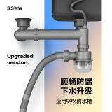 浪鲸（SSWW）洗菜盆下水管厨房水槽下水管防臭防虫双槽下水管SKXG6004-010-1