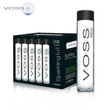 芙丝（VOSS）挪威原装进口 苏打水气泡水(含气) 375ml*24瓶(玻璃瓶) 年货送礼
