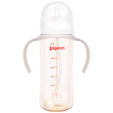 贝亲（Pigeon）自然离乳 PPSU重力球吸管双把手奶瓶 330mL 12月+ AA253