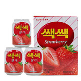 乐天草莓果汁饮料含果肉韩国进口238ml*12罐 年货礼品礼盒 1号会员店