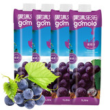 果满乐乐（gomolo）塞浦路斯进口葡萄汁大瓶装100%纯果汁1升*4瓶婚庆宴席聚餐年会