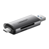 绿联USB/Type-C读卡器3.0高速  SD/TF多功能合一适用电脑/平板/手机/苹果16/15运动相机无人机ccd监控