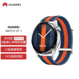 華為HUAWEI WATCH GT3 華為手表 運動智能手表 兩周長續航/藍牙通話/血氧檢測 時尚款 46mm 鋼色+藍橙