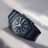 斯沃琪（Swatch）瑞士手表 原创系列  绅士蓝 双历 时尚运动石英学生男女士腕表GN718