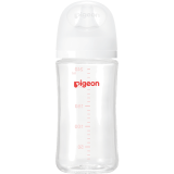 贝亲(Pigeon) 奶瓶  玻璃奶瓶 自然实感第3代奶瓶 宽口径玻璃奶瓶 婴儿奶瓶 240ml  AA187 M号3个月以上