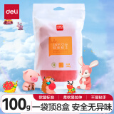 得力(deli)100g大包装超轻粘土 儿童玩具婴幼儿沙滩彩泥橡皮泥黏土美术DIY手工材料 生日圣诞礼物红色