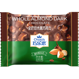 巧乐思黑巧克力夹心板块100g 纯可可脂 整颗巴旦木果仁夹心整块生日礼物