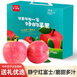 柏果瑞【顺丰快递】甘肃静宁苹果 红富士苹果新鲜脆甜甘肃苹果 9枚90-100特大果礼盒装