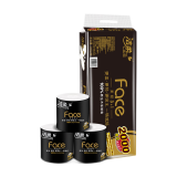洁柔有芯卷纸 黑Face加厚4层200克*10卷 卫生纸 原生木浆 冲厕易降解
