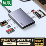 绿联USB3.0读卡器五合一多功能  支持SD/TF/CF/MS/M2卡多卡同读 适用电脑相机记录仪监控存储内存卡