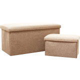 RedCamp长方形收纳凳子储物凳可坐成人沙发凳换鞋凳折叠收纳椅家用收纳箱 25升