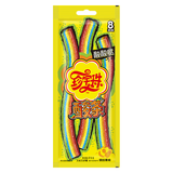 珍宝珠 酸条橡皮啫喱软糖57.6g(8支) 儿童趣味休闲零食彩虹条