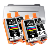 绘威适用佳能IP110 IP100 TR150 mini260 mini320 Canon pixma便携式打印机墨盒PGI-35墨盒黑彩2套