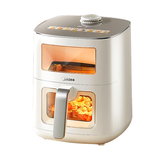 美的（Midea）新风炎烤空气炸锅0氟涂层2025年新款免翻面 家用大容量6.5L 可视大视窗空气炸锅蒸烤一体 KZC6521