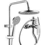 科固（KEGOO）花洒全套淋浴水龙头套装 增压喷头冷热铜混水阀亮银K4025