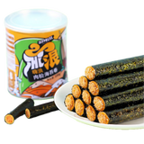 三只松鼠（Three Squirrels）网红海苔肉松卷夹心脆 罐装办公室零食100g 即食解馋小吃