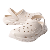 京造【抗菌洞洞鞋】凉鞋旅行沙滩溯溪两穿eva防臭凉拖鞋卡其色44-45