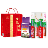 金龙鱼节日慰问礼品徽长香米2.7kg 礼盒装+高露洁薄荷牙膏 140g*2+礼袋