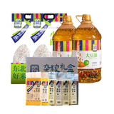吉潮瑞鲜非转基因大豆油5L*2+延边小町鲜米5kg*2+杂粮礼盒3000g