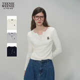Teenie Weenie小熊卡通T恤女2026秋季新款女t恤 象牙白 160/S
