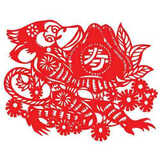 
                                        个性一百喜鹊迎春 门剪纸过年新春装饰品立体贴纸红纸吊钱横批挂件壁挂窗花彩色福字 红色 80CM                
