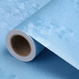 洛楚（Luxchic） 现代简约3D加厚壁贴纸 PVC环保翻新卧室客厅酒店背景墙 自粘墙纸 蓝玫瑰 60厘米*5米/厚0.26mm左右
