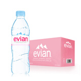依云（evian）法国原装进口天然矿泉水500mlx24瓶(软瓶)饮用水新老包装随机发货