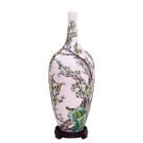 瓷博 陶瓷花瓶摆件客厅装饰工艺品景德镇瓷器 梅花古彩春信瓷瓶古朴传统中式