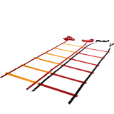 新款跳格梯 足球训练绳梯 跳格梯 敏捷梯 软梯训练梯 步伐训练梯 送包卡扣设计 10米20节送包