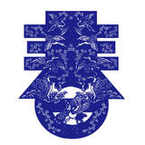 
                                        个性一百 九羊成祥福FAK0603新年窗花剪纸年画福字门贴窗贴纸装饰贴订制 红色 100CM                