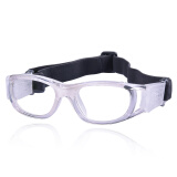 VOLOCOVER 专业少年儿童篮球足球运动眼镜可配近视简约镜框防撞运动护目镜 白色框平光片 配1.67树脂近视片