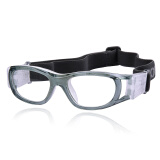 VOLOCOVER 专业少年儿童篮球足球运动眼镜可配近视简约镜框防撞运动护目镜 灰色框平光片 配1.67树脂近视片