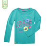 【camkids 女童长袖T恤 纯棉儿童休闲<em>长</em>T 碧色