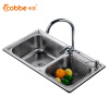 【卡贝SUS304不锈钢水槽厨房洗菜盆一体成型