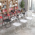北欧宜家【官方直销】塑料折叠椅子凳子靠背便携简约宿舍创意办公家用户外 加固碳钢架绿色
