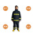 3C认证五件套消防服分体消防衣靴子腰带手套14款3c消防服 五件套170A藏蓝色