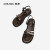 奥康（Aokang）官方女鞋 2024夏季新款舒适日常百搭凉鞋女时尚罗马鞋 棕色 38