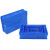 物匠（WUJIANG）加厚周转箱 塑料零件盒长方形物流箱运输塑料筐五金工具收纳盒平 蓝色3号 520*350*150mm